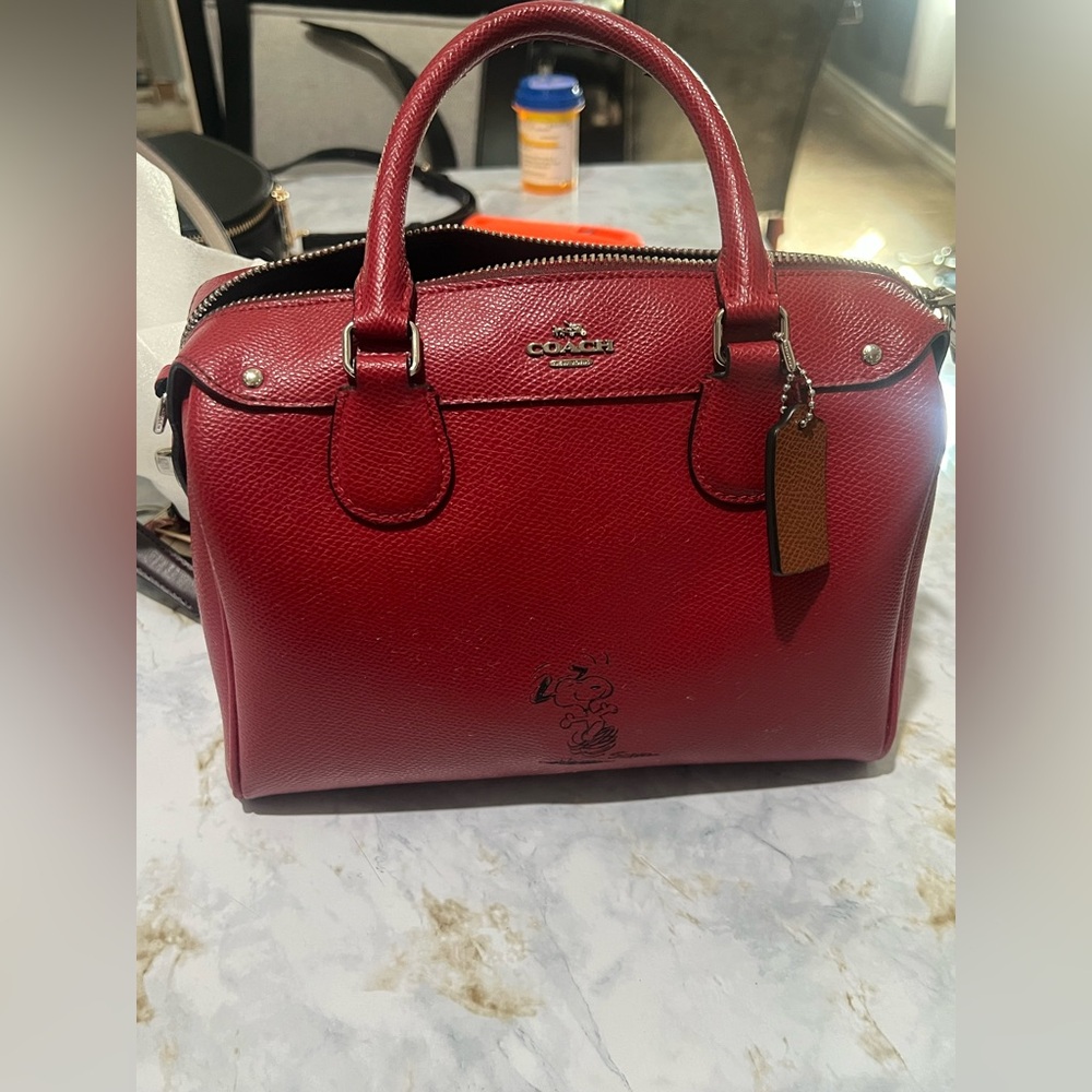 Coach Cherry Red Leather Satchel